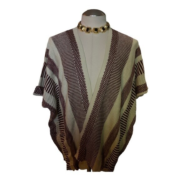 HIPPYSSIDY Women's Multi Color Open Front Oversized Sweater Small/Medium - Picture 1 of 8